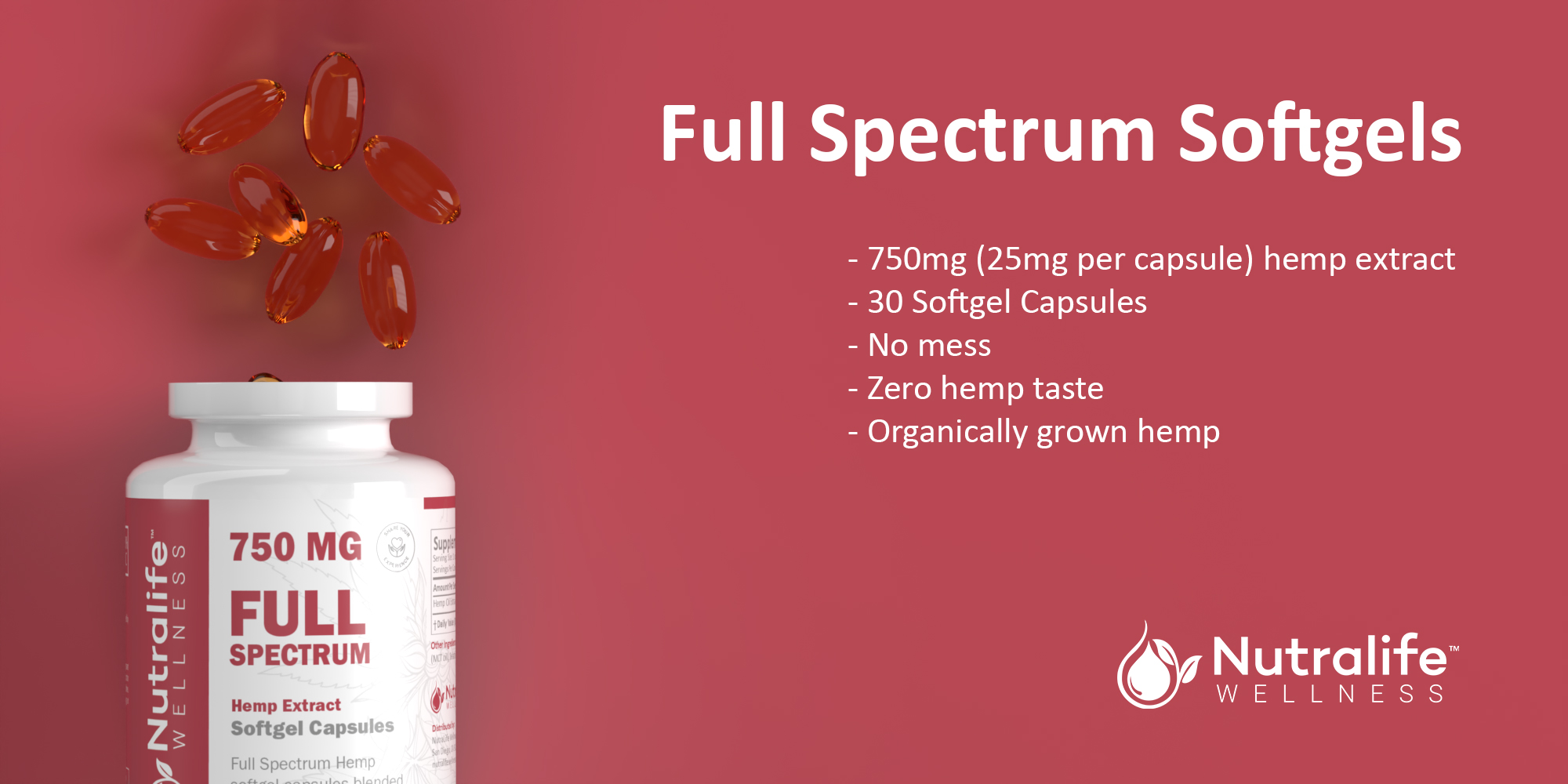 Full Spectrum Hemp Oil Softgel Capsules